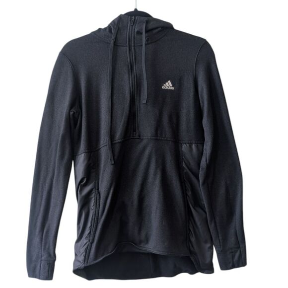 adidas Tops - Adidas Women's Trans Pullover Hoodie Climawarm Black Size Medium